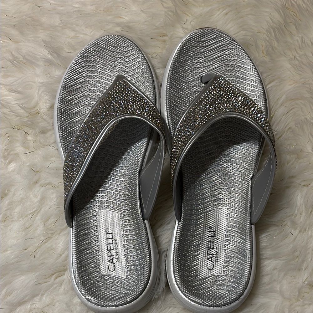 Capelli of New York Silver Sporty Sandals